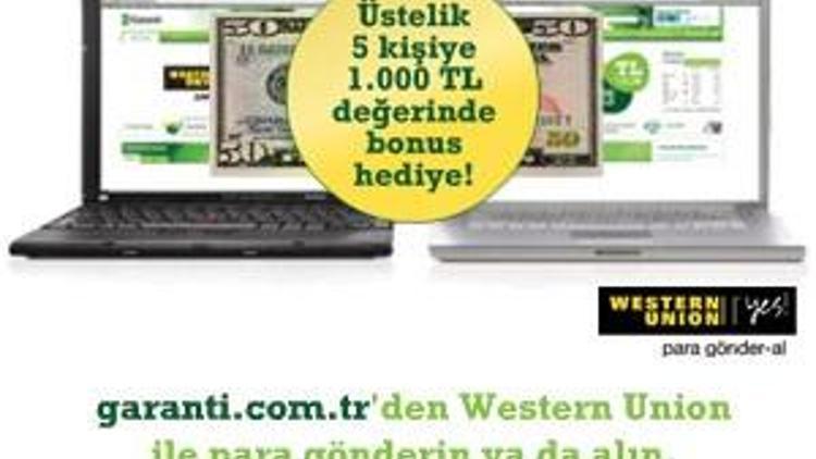 Garanti Internet Şubesinden Western Union