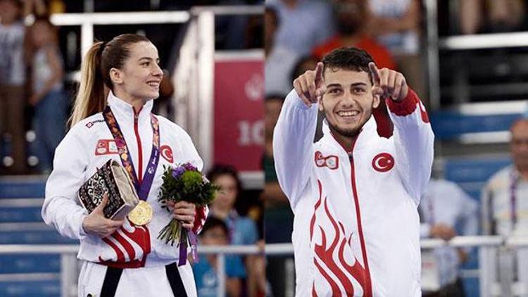 Serap Özçelik ve Burak Uygur Bakü 2015de altın madalya kazandı