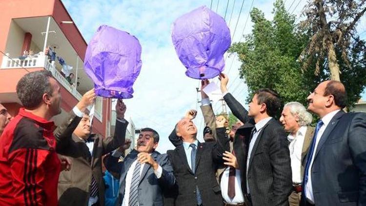 Öğretmene şiddete dilek balonuyla protesto