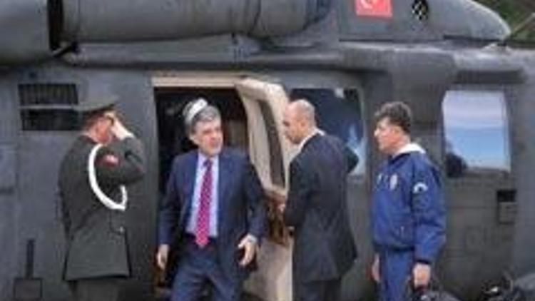 Cumhurbaşkanı Güle helikopterli ulaşım