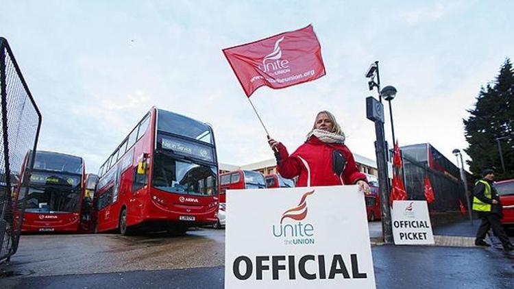Londrada otobüs şoförleri grevde