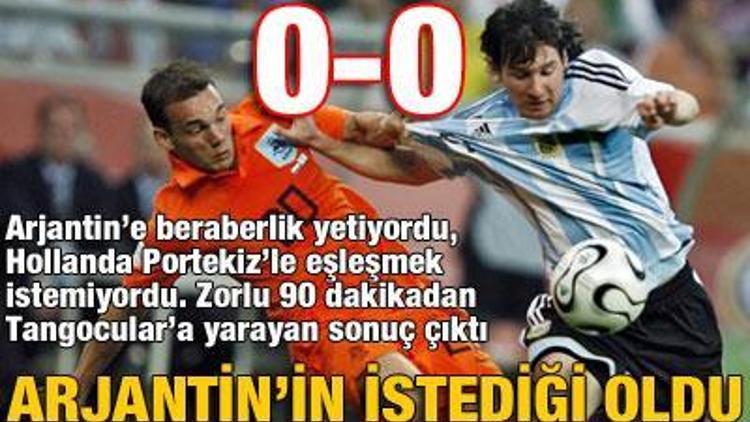 Arjantin’in istediği oldu: 0-0