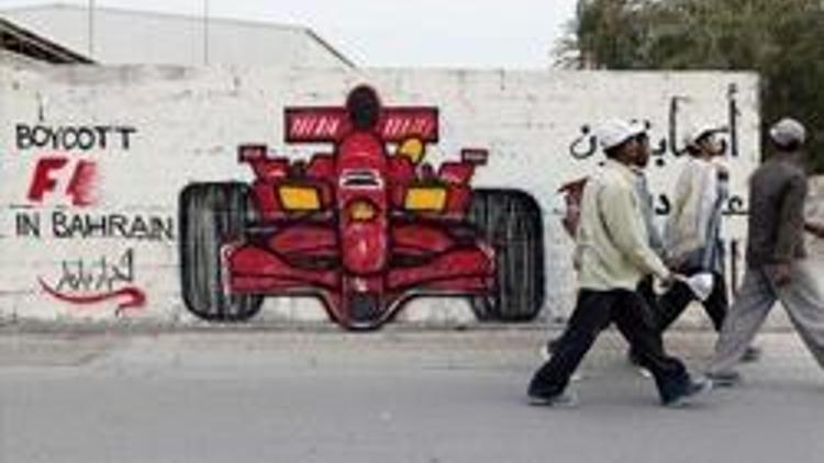Bahreynde Formula 1 araçları yakıldı