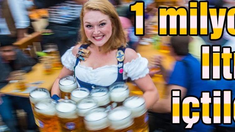 Oktoberfestte 1,5 günde 1 milyon litre bira içildi