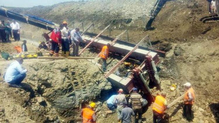 Edirnedeki baraj inşaatında feci kaza