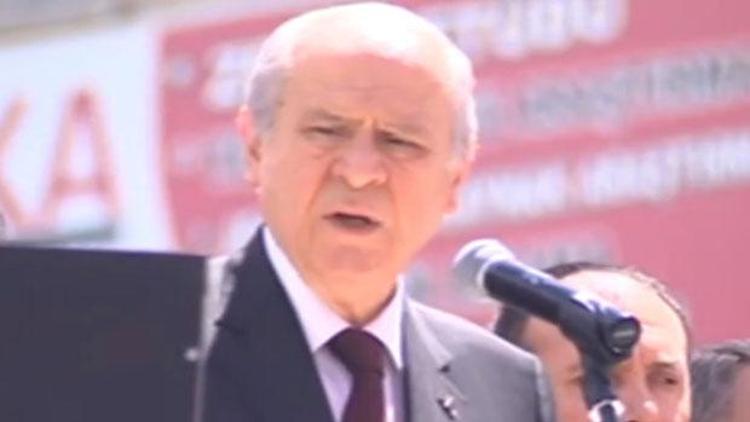 Bahçeli ilk mitingini Çankırıda yaptı