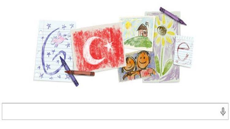Googledan 23 Nisan Ulusal Egemenlik ve Çocuk Bayramı doodleı