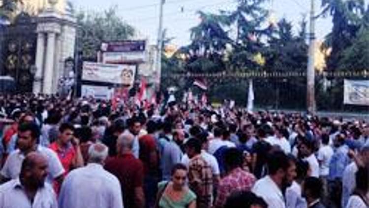 Taksimde Mısır protestosu