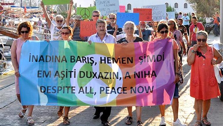 Bodrum’da ’Barış istiyoruz’ eylemi