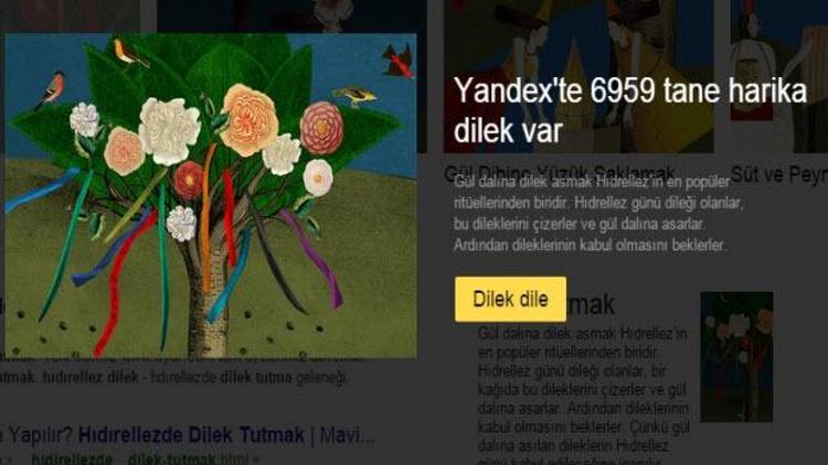 Yandexten Hıdırelleze özel çalışma