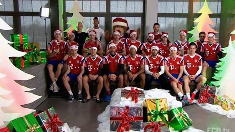 Bayernli futbolculardan Noel şarkısı