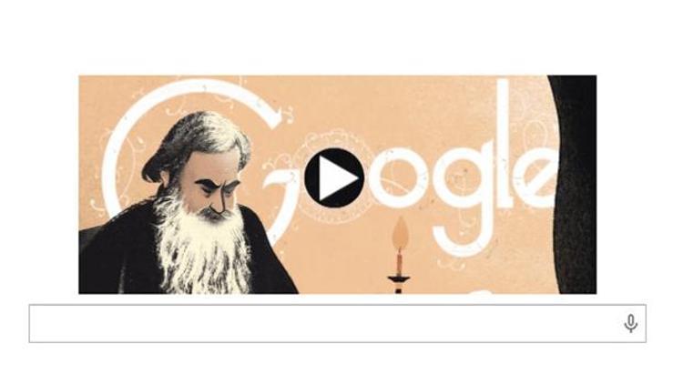 Googledan Tolstoya özel doodle