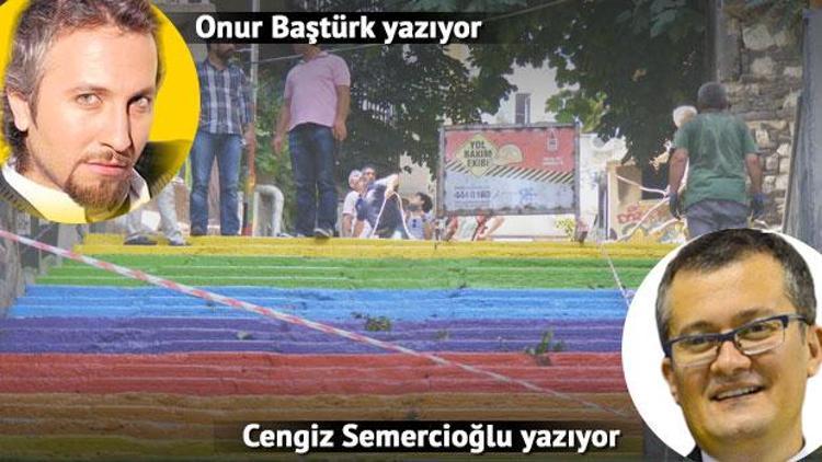 Gökkuşağı merdivenleri yıkıldı