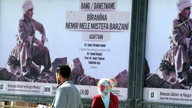 Diyarbakırda billboardlara baba Barzaninin fotoğrafları asıldı