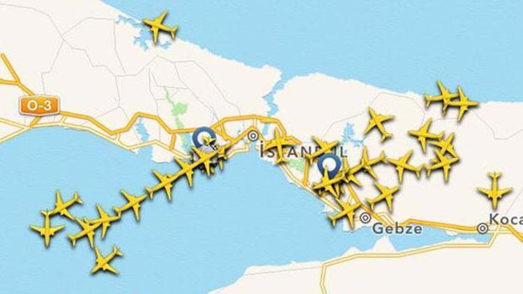 İstanbul hava sahasında yanan uçak yoğunluğu