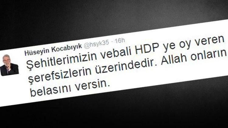 AK Partili Kocabıyıktan HDPye oy verenlere tepki