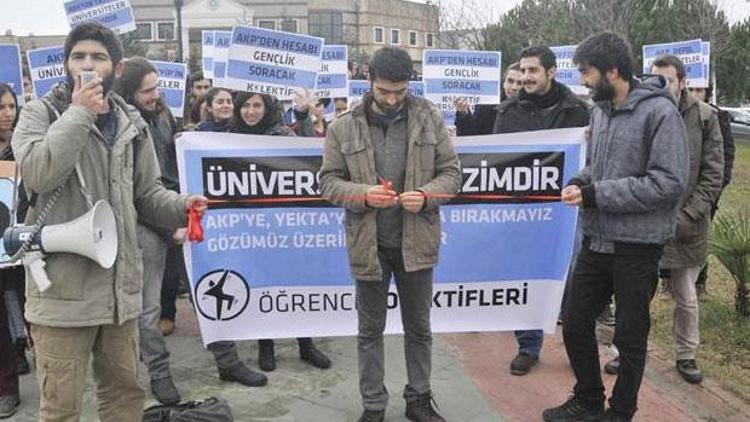 Yeni rektöre ilk protesto