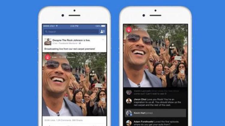 Facebooktan ünlüler için canlı video yayını