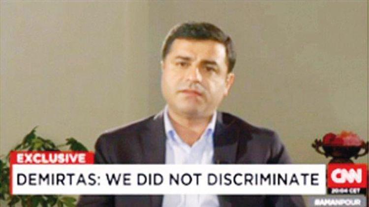 HDP Eş Genel Başkanı Demirtaş, CNNde Amanpourun sorularını yanıtladı