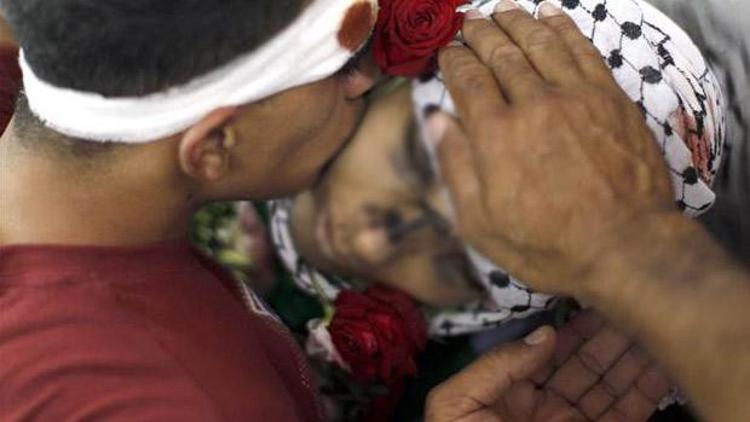 Ramallahta ölen Muhammedin cenaze töreninde gözyaşları sel oldu