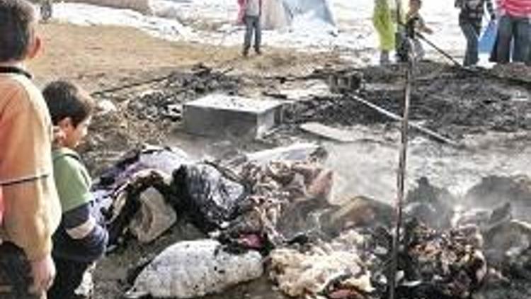 Van’da 124’üncü çadır da yandı