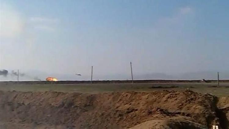Azerbaycanın, Ermenistan helikopterini vurma anı kamerada