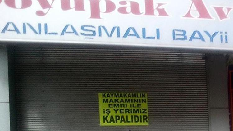 Av malzemesi dükkanları kapatıldı