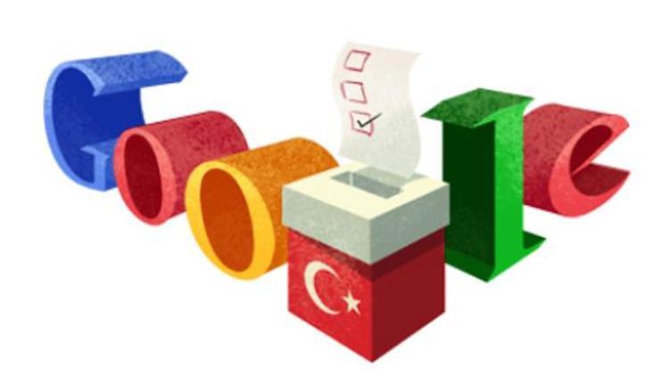 Googleden Türkiyeye özel seçim doodleı