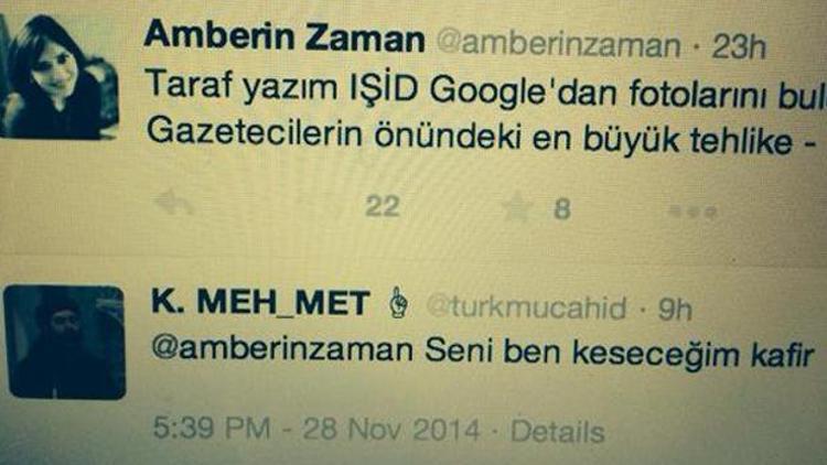 Amberin Zamanı Twitterdan tehdit eden hesap kapatıldı