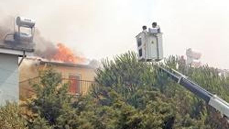 Makilikteki yangın iki yazlık evi yaktı