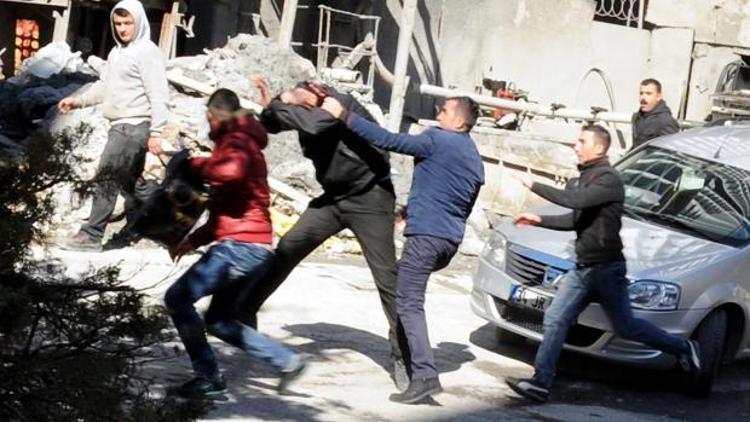 Mecidiyeköydeki rezidans inşaatında eylem sonrası kavga