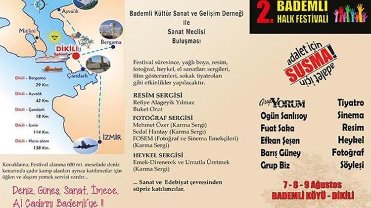 Sanatçı ve halk el ele Bademli Festivaline