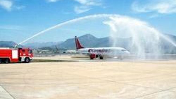 Gazipaşa Havalimanına ilk büyük uçak indi