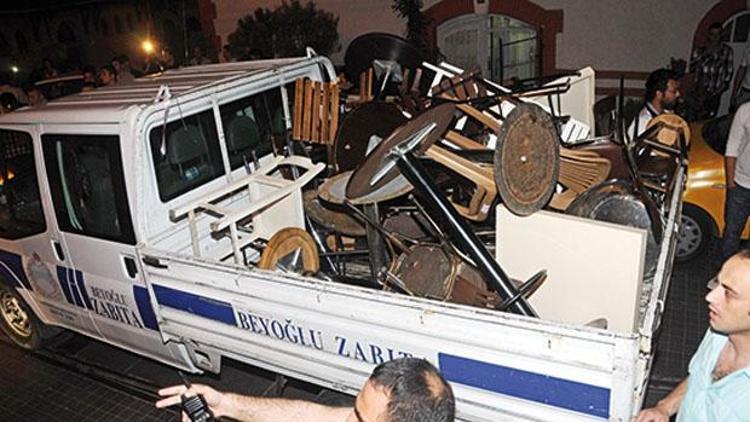 İşte Beyoğlunda masa sandalye kararı