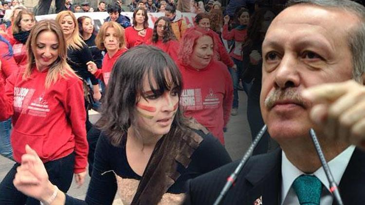 Cumhurbaşkanı Erdoğandan danslı protesto eleştirisi