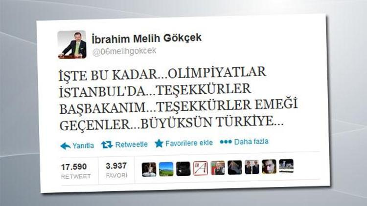 Melih Gökçek’in o tweeti rekor kırdı