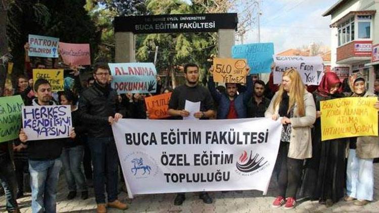 Özel eğitim bölümü öğrencilerinden protesto