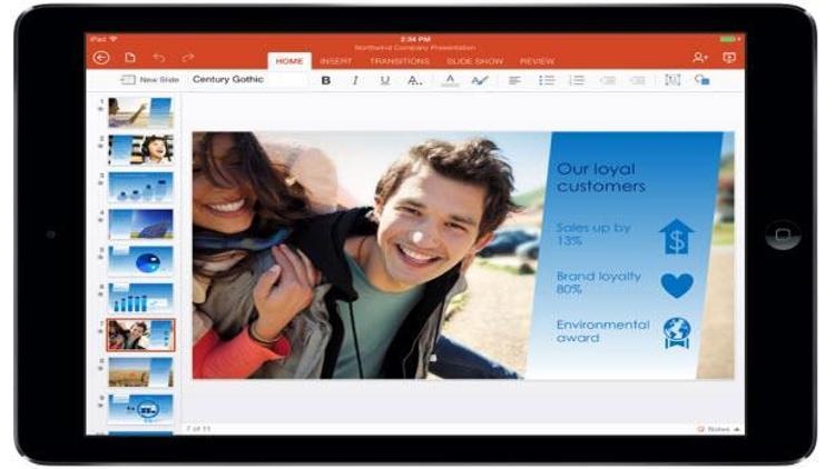 Microsoft Office iPad’de Geldi