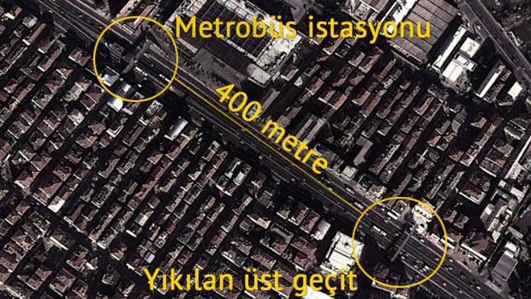 400 metre önce açılsaydı metrobüs üst geçidini yıkacaktı