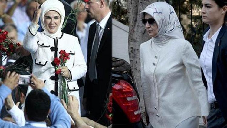 Emine Erdoğan ve Sare Davutoğlu beyaz rengi tercih etti
