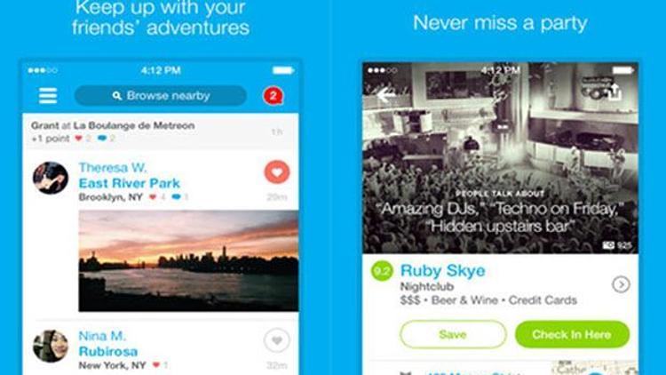 Foursquare iOS 7ye uydu