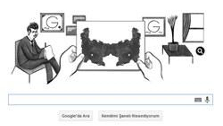 Hermann Rorschach Googleı süslüyor