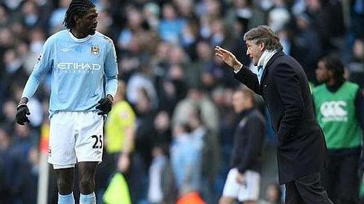 Adebayor Manciniye sert çıkmış