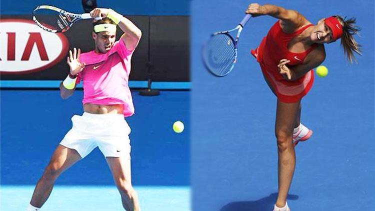 Rafael Nadal ve Maria Sharapova emin adımlarla