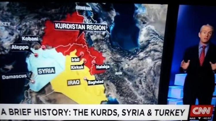 CNN yayımladığı Kürdistan haritası için hata yok dedi