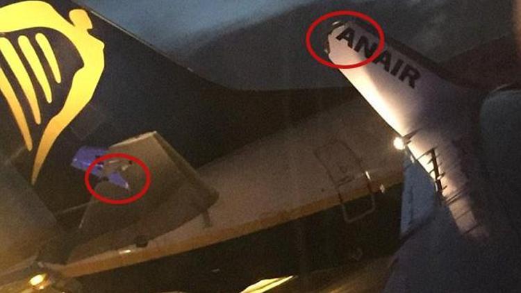 Ryanairın iki uçağı yerde çarpıştı