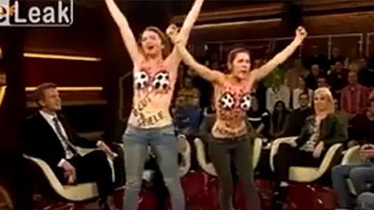 FEMEN bu kez futbola el attı