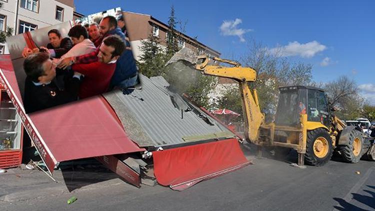 Batıkent’te olaylı büfe yıkımı