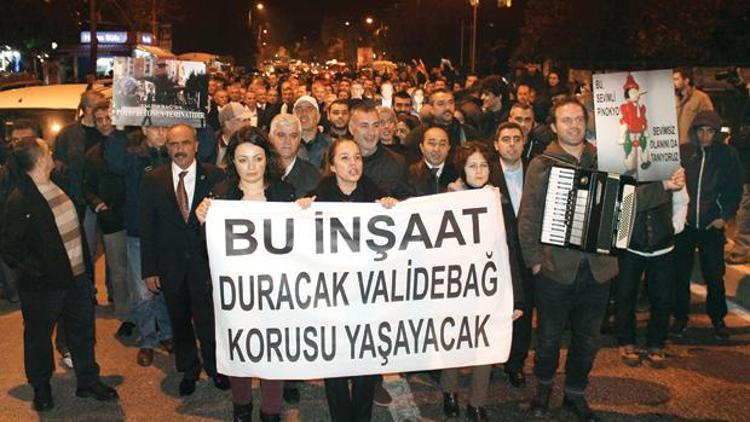 1500 kişi Validebağ için yürüdü