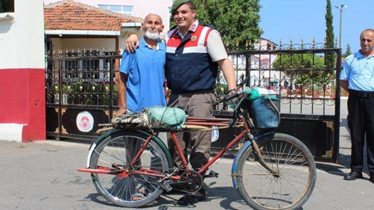 Asker torunu için bin 100 km pedal çevirdi